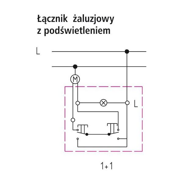 Ospel Łącznik żaluzjowy Impresja z podświetleniem biały (ŁP-7YS/m/00) 3314538 5907577436667