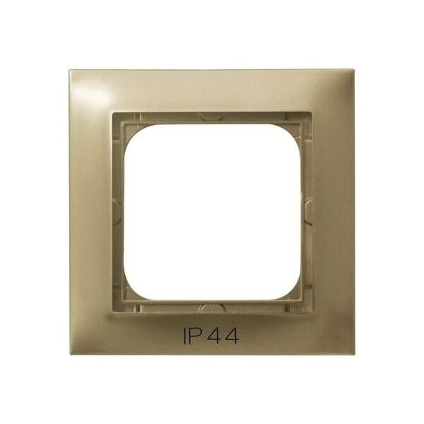 Ospel Ramka pojedyncza Impresja do łączników IP-44 złoty metalik (RH-1Y/28) 3314704 5907577441616
