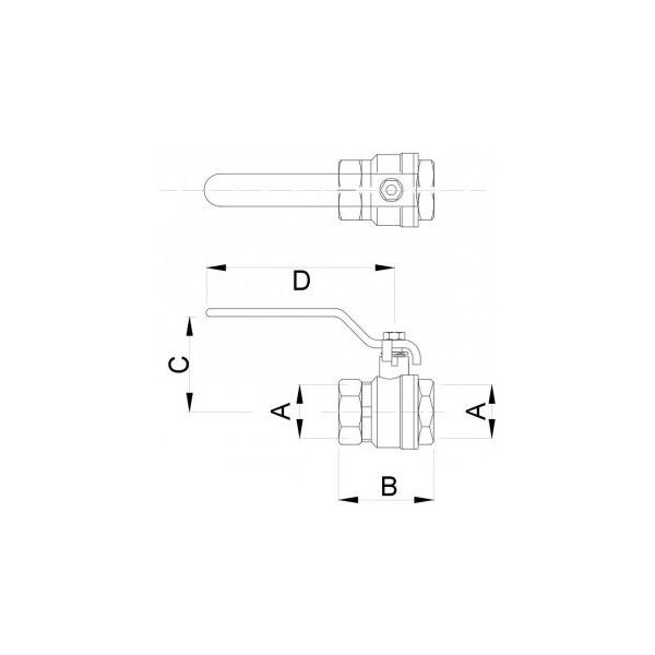 Hydroland Zawór kulowy z rączką i dławikiem 5/2" (ZKWD-65) 3320386 5900308749029
