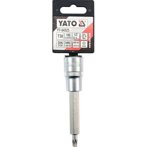 Yato Nasadka trzpieniowa Torx długa 1/2" T30 x 100mm (YT-04323) 3324029 5906083043239