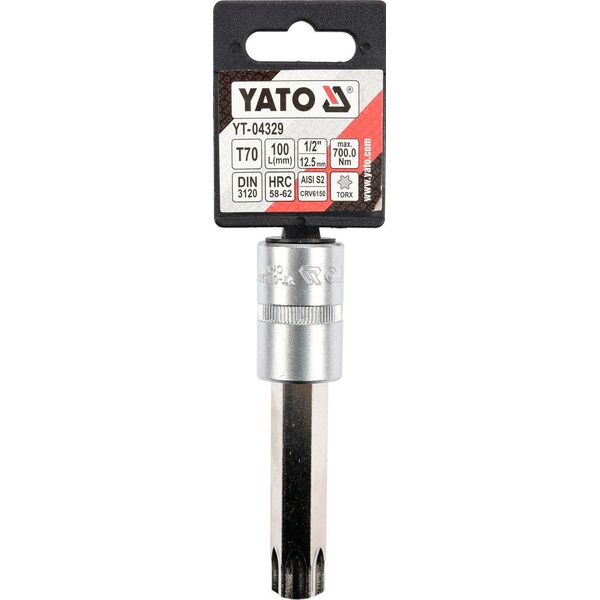 Yato Nasadka trzpieniowa Torx 1/2" T70 x 100mm (YT-04329) 3324034 5906083043291