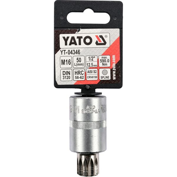 Yato Nasadka trzpieniowa Spline 1/2" M16 x 55mm (YT-04346) 3324043 5906083043468