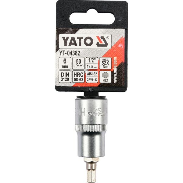 Yato Nasadka trzpieniowa imbusowa hex 1/2" H6 x 55mm (YT-04382) 3324052 5906083043826