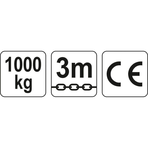 Yato Wyciągarka łańcuchowa 1T 3m (YT-58951) 3325275 5906083003622