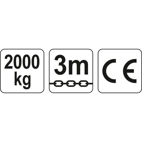 Yato Wyciągarka łańcuchowa 2T 3m (YT-58953) 3325276 5906083003639