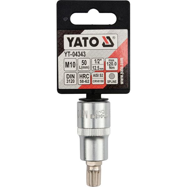 Yato Nasadka trzpieniowa Spline 1/2" M10 x 55mm (YT-04343) 3326941 5906083043437