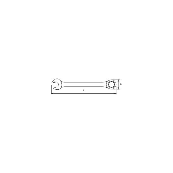 SATA Klucz płasko-oczkowy z grzechotką 10mm (43606) 3327405 7891645136215