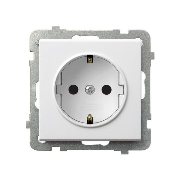 Ospel Gniazdo Sonata pojedyncze schuko białe (GP-1RS/m/00) 3328748 5907577445386