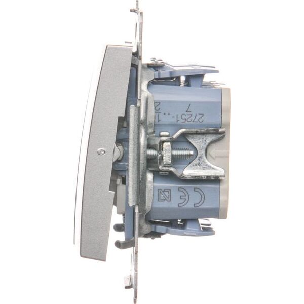 Kontakt-Simon Łącznik krzyżowy Simon 54 podwójny 10AX 250V srebrny mat (DW7/2.01/43) 3331708 5902787833985