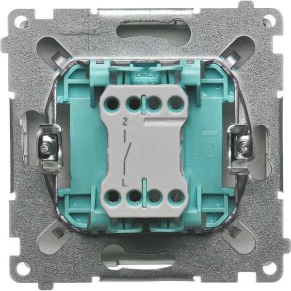 Kontakt-Simon Łącznik pojedynczy Simon Basic 10AX 250V satynowy (BMW1.01/29) 3331858 5902787812454