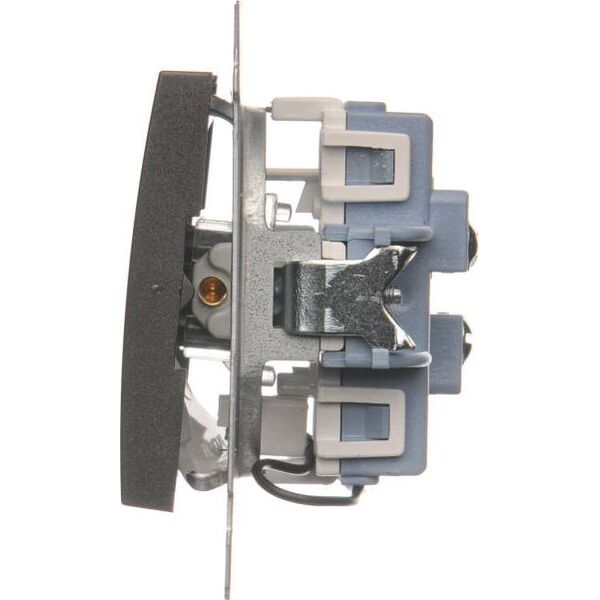 Kontakt-Simon Łącznik schodowy Simon 54 podwójny z podświetleniem 10AX 250V antracyt (DW6/2L.01/48) 3335088 5902787822644