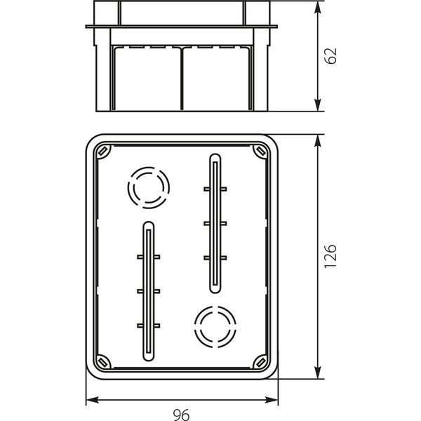Elektro-Plast Puszka podtynkowa 96 x 126 x 62mm pomarańczowa (11.4) 3342863 5903978376410