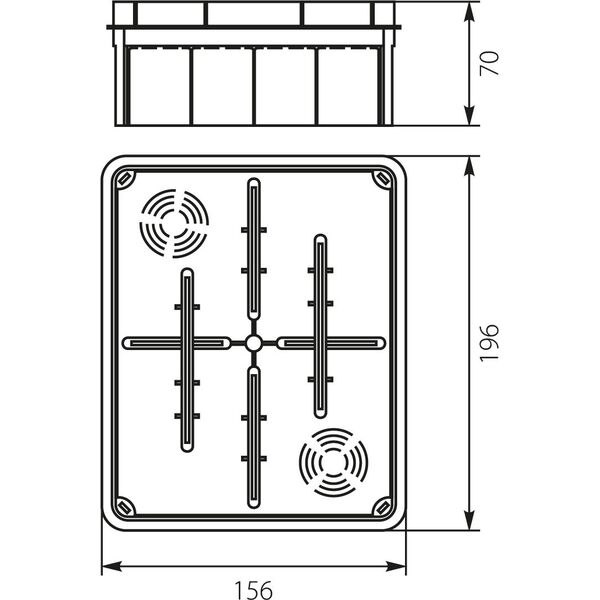 Elektro-Plast Puszka podtynkowa 156 x 196 x 70mm pomarańczowa (11.8) 3342866 5903978376465