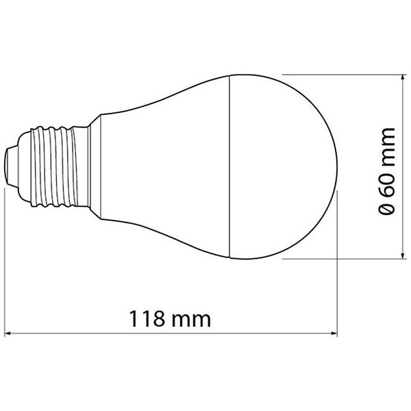 GTV Żarówka LED E27 12W 1100lm 230V ciepły biały (LD-PC2A60-12) 3346543 5901867131621