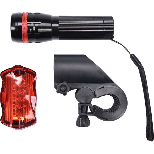 Vorel Lampa rowerowa zestaw przód+tył 3W 5 led 150lm 3x1.5VAAA+2x1.5V (88422) 3347987 5906083884221