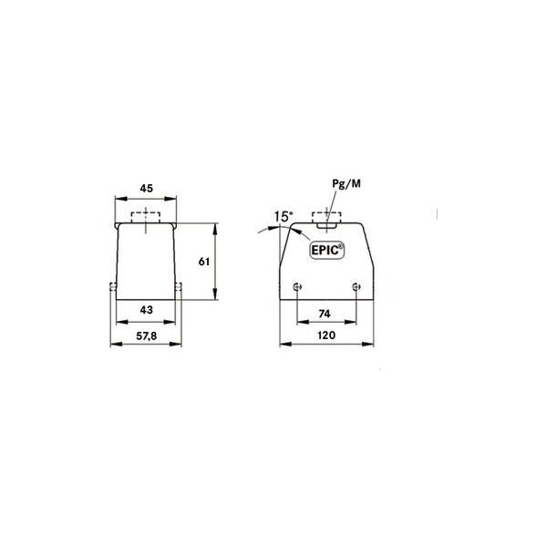 LAPP Obudowa wtyczki PG21 IP65 EPIC H-B 24 TG 21 (10121000) 3366364 4044773055337