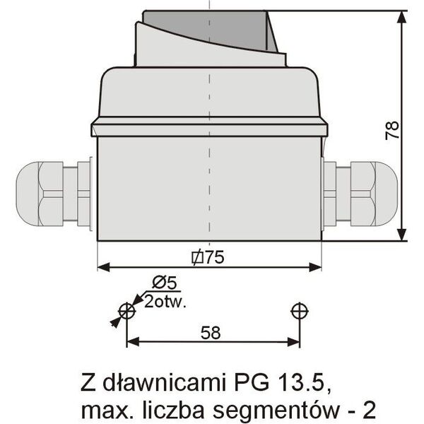 Elektromet Łącznik krzywkowy 0-1 3P 12A IP65 Łuk E12-13 w obudowie (921213) 3370422 5906197480265