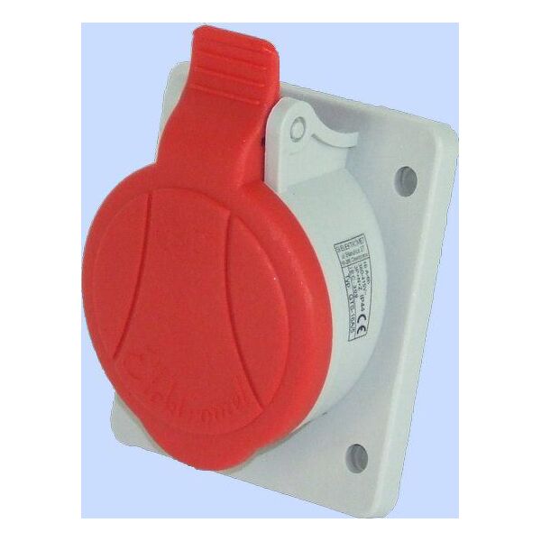 Elektromet Gniazdo tablicowe skośne czerwone 5P 16A 400V (921820) 3370437 5906197486830