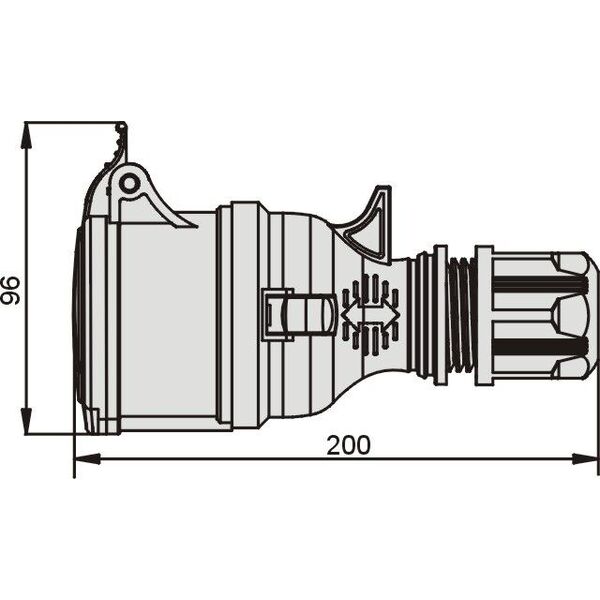 Elektromet Gniazdo przenośne proste TWIST GPP-32/4 czerwone 4P 32A 400V (921876) 3370442 5906197488070