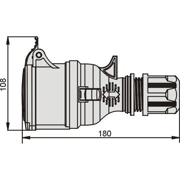 Elektromet Gniazdo przenośne proste 32A 400V 5P IP44 (921875) 3370471 5906197487691