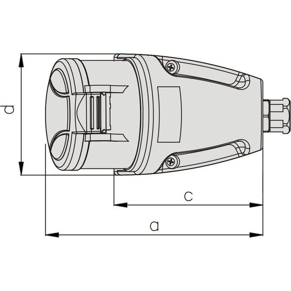Elektromet Gniazdo stałe MINI 32A 400V 5P IP44 GSM-32/5 (921865) 3370473 5906197487226