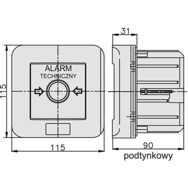 Elektromet Wyłącznik alarmowy 2Z 12A /WYŁĄCZNIK GŁÓWNY/ IP55 WG-2s (921441) 3370496 5906197486892
