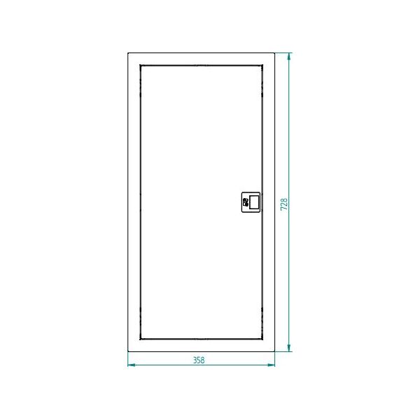 Elektro-Plast Rozdzielnica modułowa 4 x 14 podtynkowa drzwi stalowe białe IP30 MSF RP IP30 N+PE MSF-U-56 (2004-00) 3372896 5907569154319