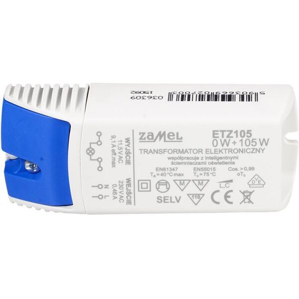 Zamel Transformator elektroniczny 230/11,5V 0-105W ETZ105 (LDX10000038) 3383530 5903669027003