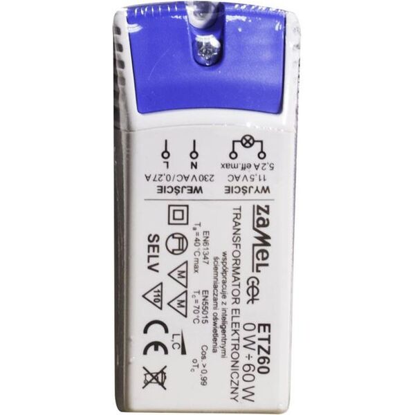 Zamel Transformator elektroniczny 230/11,5V 0-60W ETZ60 (LDX10000042) 3383536 5903669027058