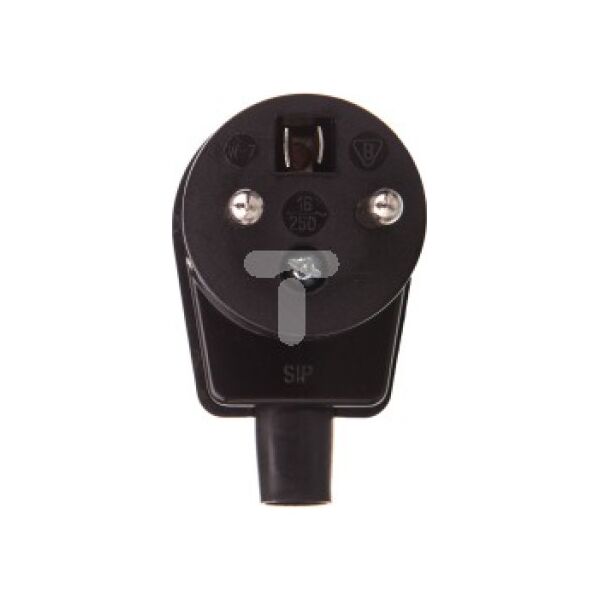 Powstaniec Wtyczka kątowa W 7 16A 2P+Z czarna (31-12102.07) 3396092 5907501500921
