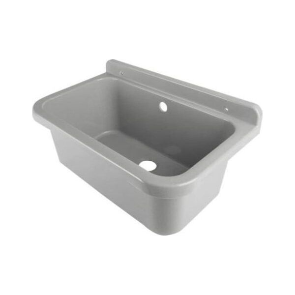 Zlewozmywak Hydroland 1-komorowy gospodarczy 55 x 34cm szary (ZLEW.55.SZ) 3396477 5900308750810