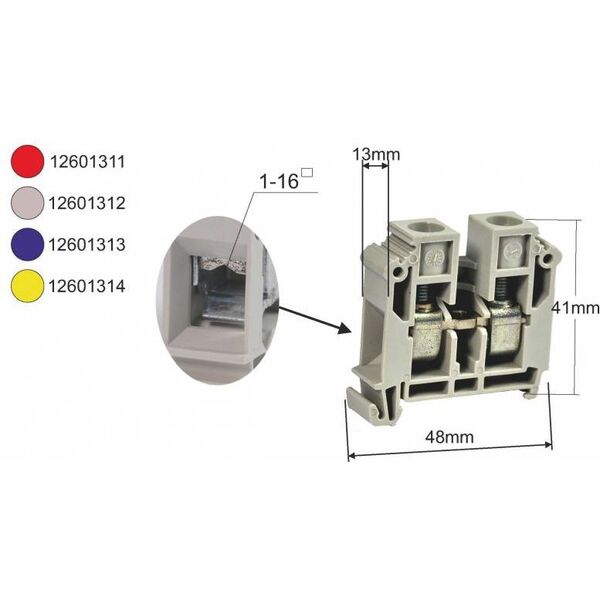 Simet Złączka szynowa 2-przewodowa 16mm2 żółta ZSG1-16.0z (12601314) 3398008 5907813209598
