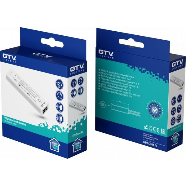 Wyłącznik bezdotykowy uniwersalny biały 12V DC jm.SZT (V-WBBUNI) 3400865 2012801285195