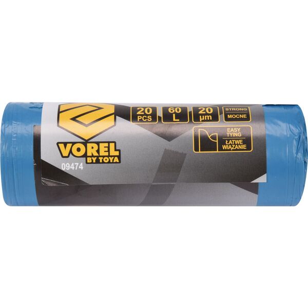 Vorel Worki mocne z uszami na odpady 60L 20szt. (09474) 3402476 5906083028960