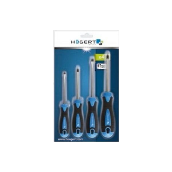 Högert Technik Zestaw wkrętaków stal S2 / 4 sztuki (HT1S094) 3402827 5901867114556