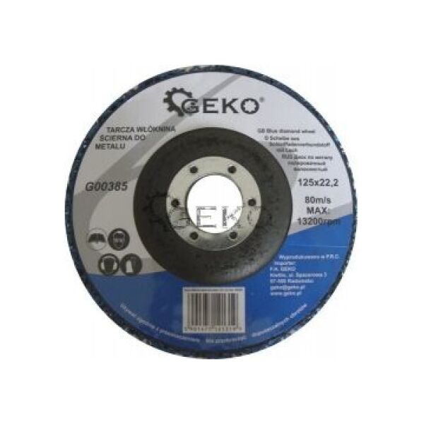 Geko Tarcza włóknina ścierna do metalu 125x22,2mm - G00385 3402940 5901477121319