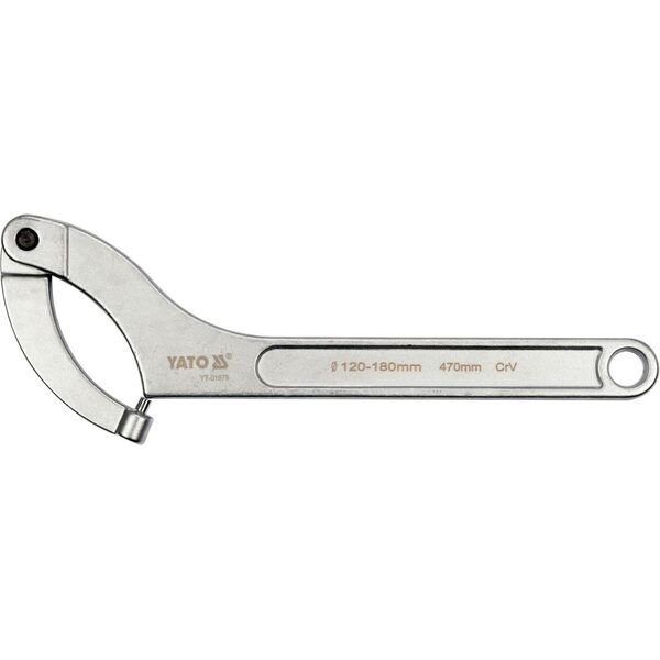 Yato Klucz hakowy z okrągłym bolcem przegubowy 120 - 180mm (YT-01679) 3404118 5906083025570