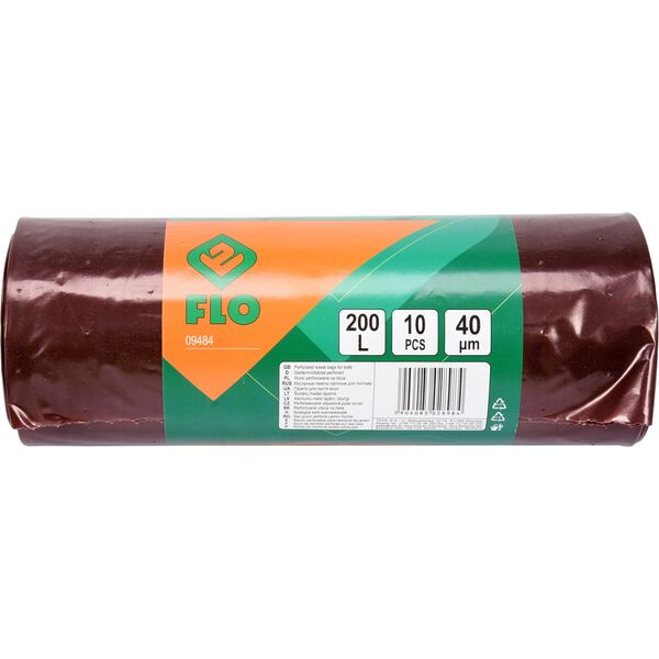 Flo Worki perforowane 200L na liście i lekkie odpady ogrodowe 10szt. (09484) 3404219 5906083028984