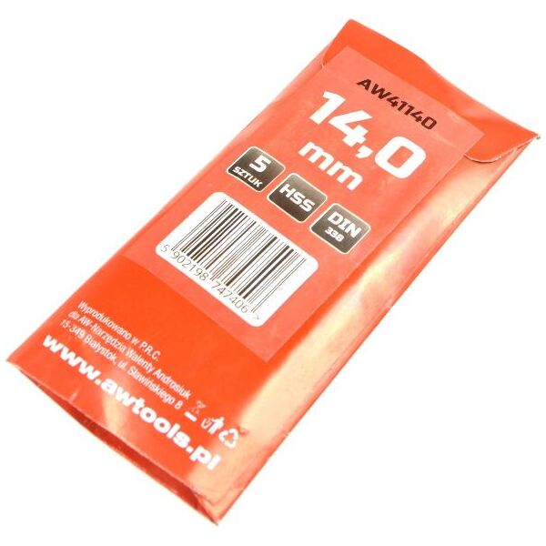 Wiertło AWTools HSS podtaczane 14mm 5szt. (AW41140) 3404589 5902198747406