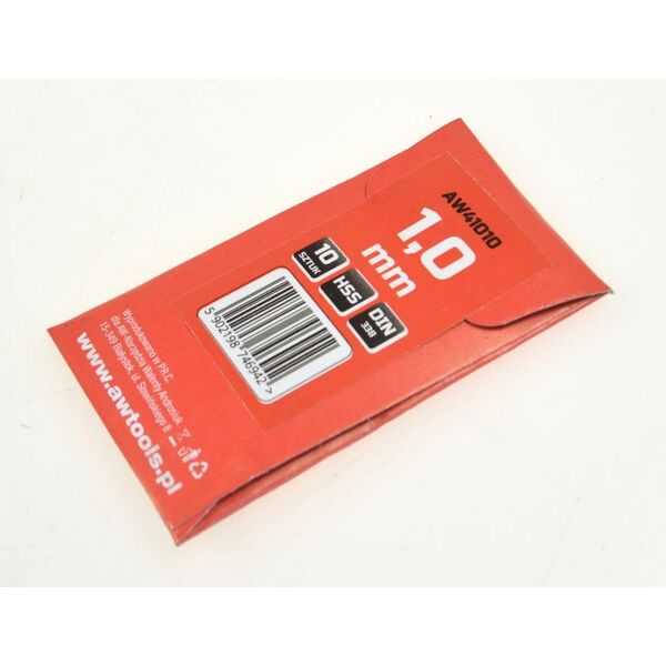 Wiertło AWTools do metalu HSS walcowe 1mm 10szt. (AW41010) 3404616 5902198746942
