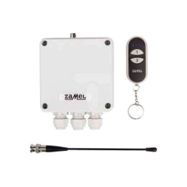 Zamel Radiowy wyłącznik sieciowy dwukanałowy z pilotem RWS-211D/N 3405028 5903669903239