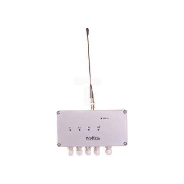 Zamel Radiowy wyłącznik sieciowy czterokanałowy 230V 4Z 16A zasięg 350m IP56 RWS-311C/Z 3405034 5903669070498