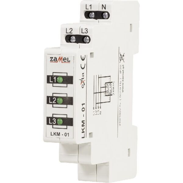 Zamel Wskaźnik zasilania 230V/400V 3xLED zielone LKM-01-20 (EXT10000037) 3405238 5903669021667