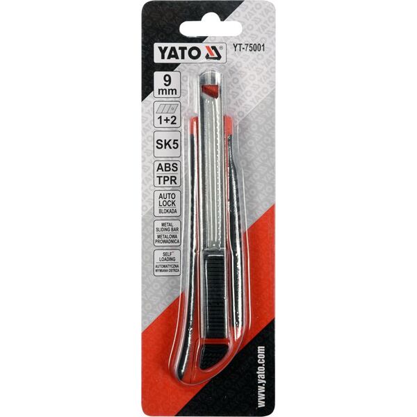 Yato Nożyk z ostrzem łamanym 9mm 1+2 ostrza (YT-75001) 3406326 5906083007491