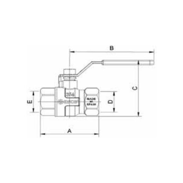 Arco Zawór Kulowy, Uchwyt Standardowy Inox 3/4", Gwint Wewnętrzny Tajo Solar (SL1113) 3408883 8428519045305