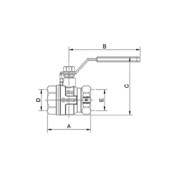 Arco Zawór Kulowy z rączką 1/2' Turia 3000 (0120508) 3408899 8428519052037