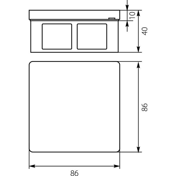 Elektro-Plast Puszka n/t hermetyczna pusta 86x86x40mm IP55 szara VP 002-03 (61.109) 4008403 5901769014497