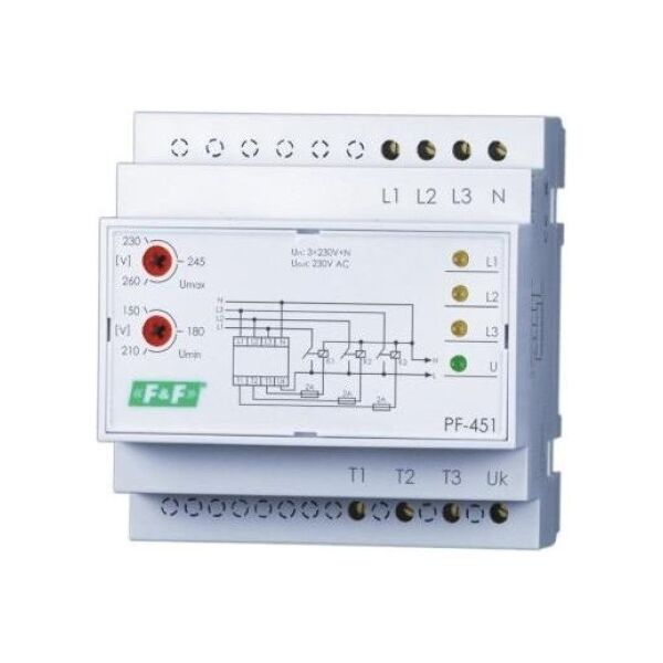 F&F Automatyczny przełącznik faz do współpracy ze stycznikami (PF-451) 4015535 5908312594031