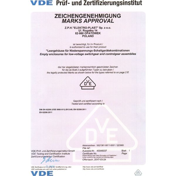 Elektro-Plast Rozdzielnica natynkowa hermetyczna Elektro-plast RH 4X18 RH-72/4 drzwi transp. 36.172 - 36.172 4164741 5905548288536