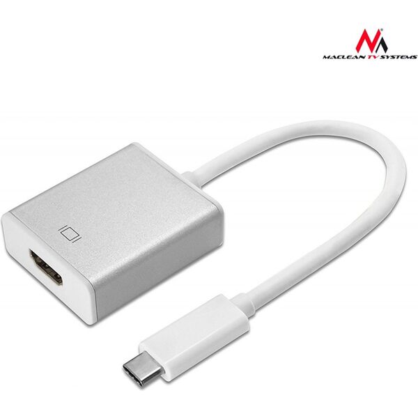 Adapter USB Maclean USB-C - HDMI Srebrny  (MCTV-841) 4182202 5902211109075